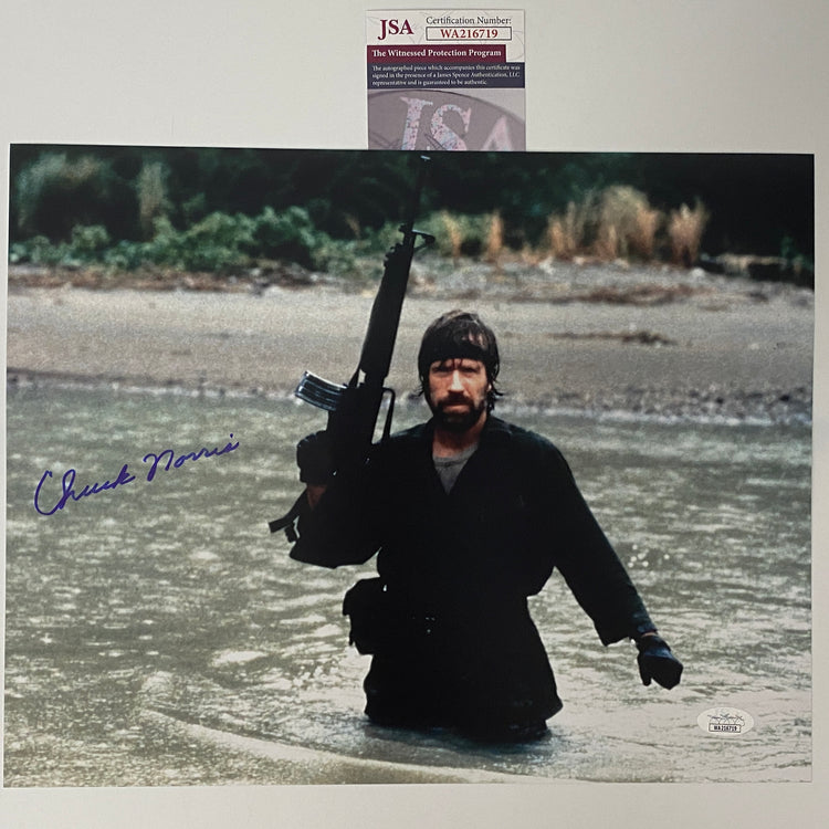 Autographed/Signed Chuck Norris Logan's War: Bound by Honor 11x14 Movie Photo JSA COA #5