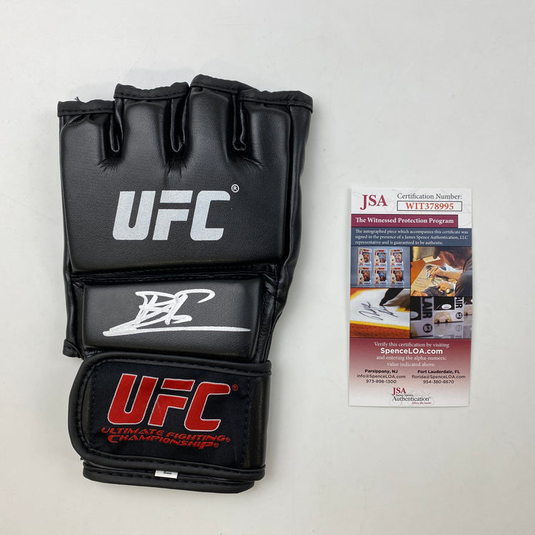 Autographed/Signed Jiri Prochazka UFC MMA Black Fighting Glove JSA COA Auto