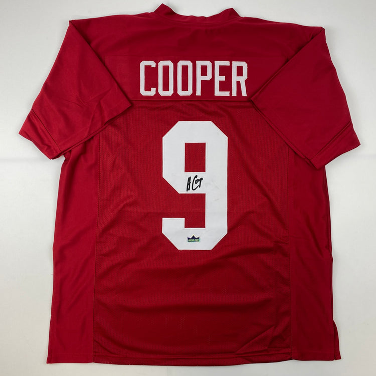Facsimile Autographed Amari Cooper Alabama Red Reprint Laser Auto College Football Jersey Size Men's XL