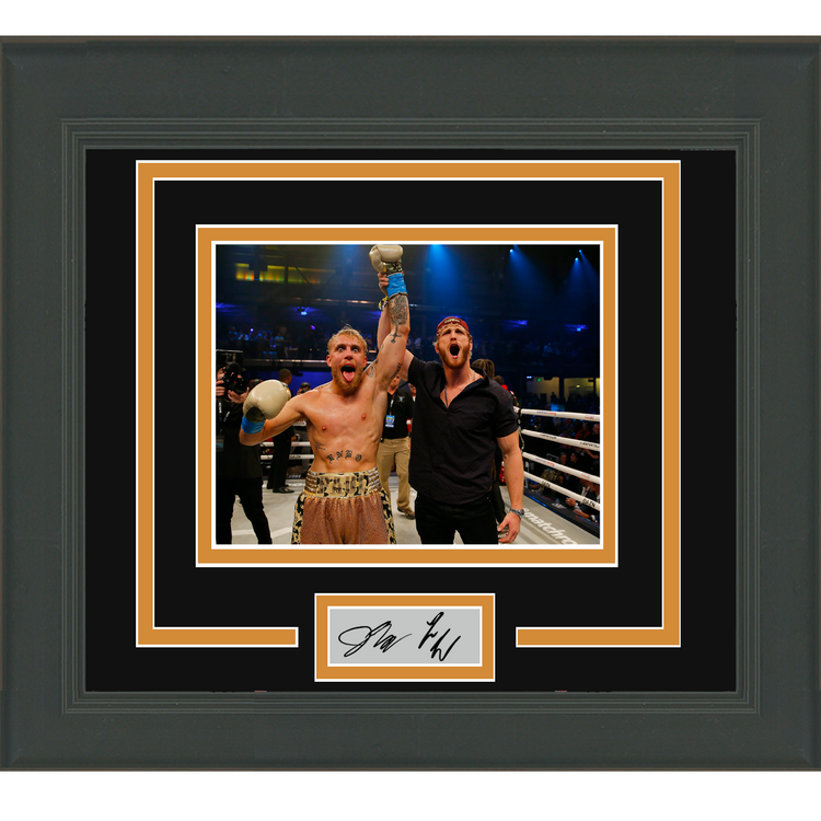 Framed Jake Paul Logan Paul Facsimile Laser Engraved Signature Auto 11x14 Boxing Photo