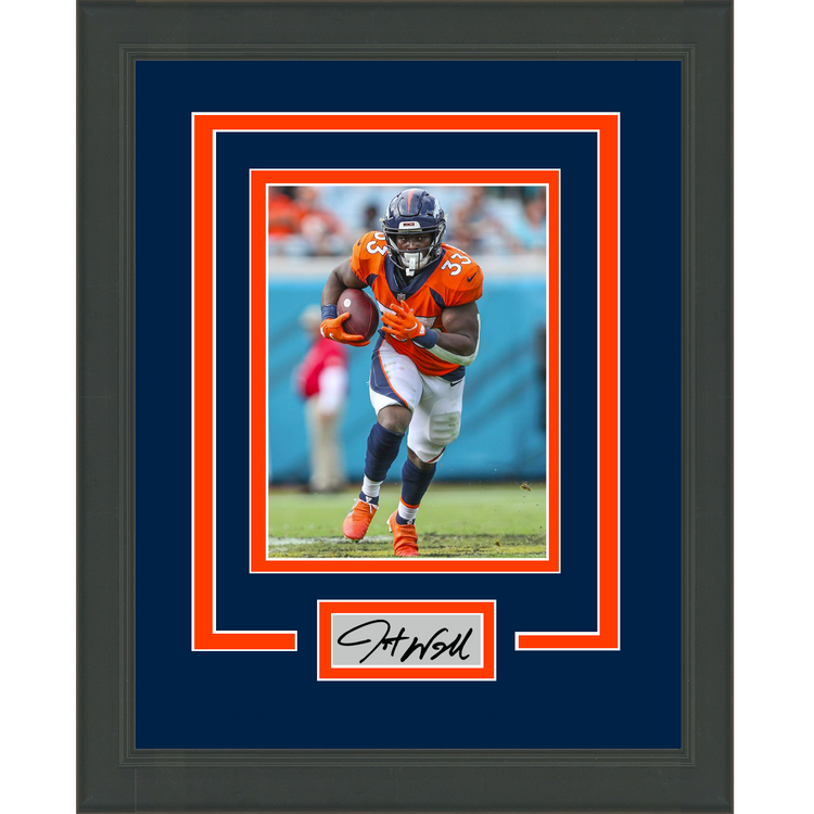 Framed Javonte Williams Facsimile Laser Engraved Signature Auto Denver Broncos 11x14 Football Photo