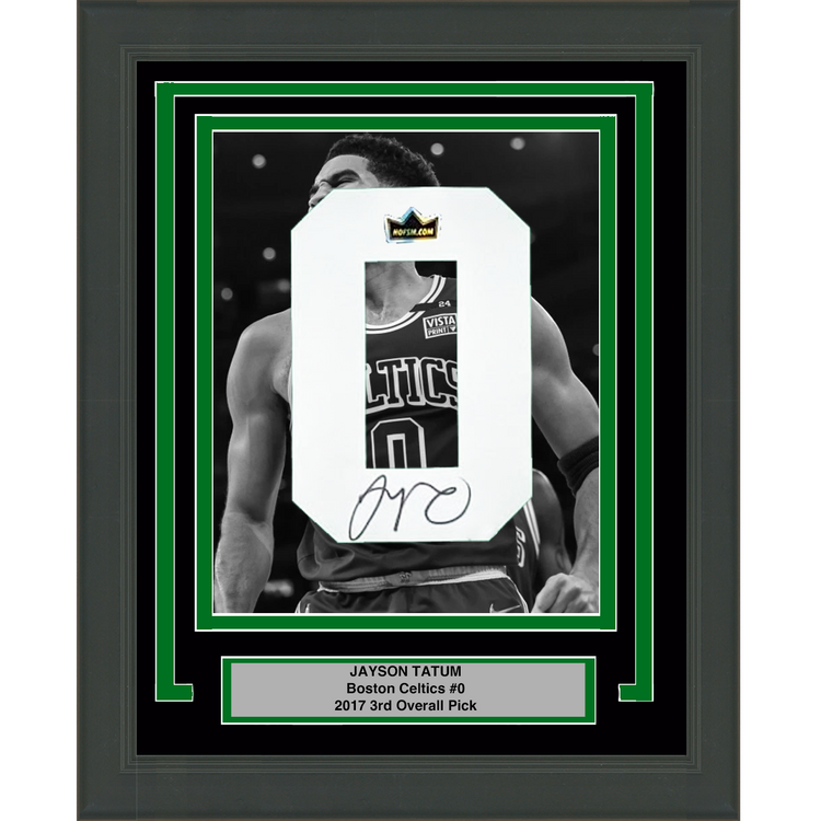 Framed Jayson Tatum Facsimile Autographed Jersey Number 20x24 Boston Celtics Reprint Laser Auto Basketball Photo