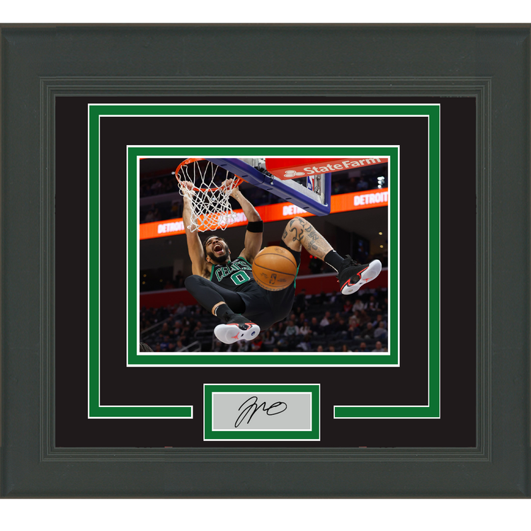 Framed Jayson Tatum Facsimile Laser Engraved Signature Auto Boston Celtics 11x14 Basketball Photo