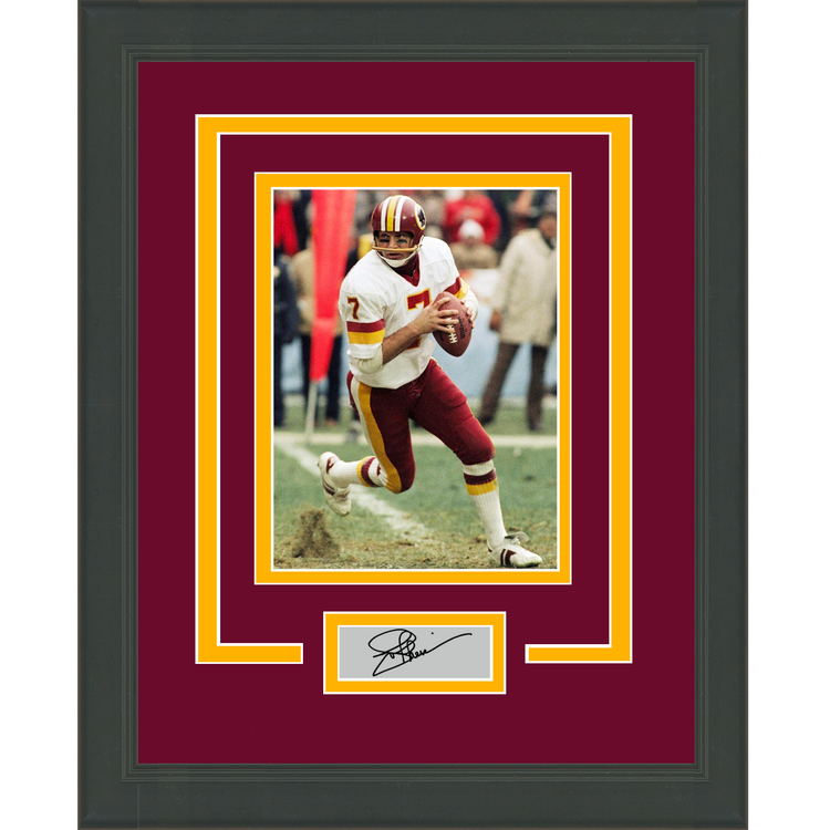 Framed Joe Theismann Facsimile Laser Engraved Signature Auto Washington Commanders 11x14 Football Photo