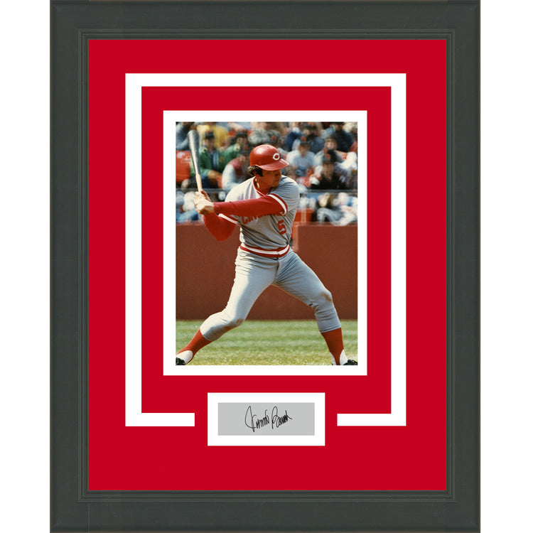 Framed Johnny Bench Facsimile Laser Engraved Signature Auto Cincinnati Reds 11x14 Baseball Photo