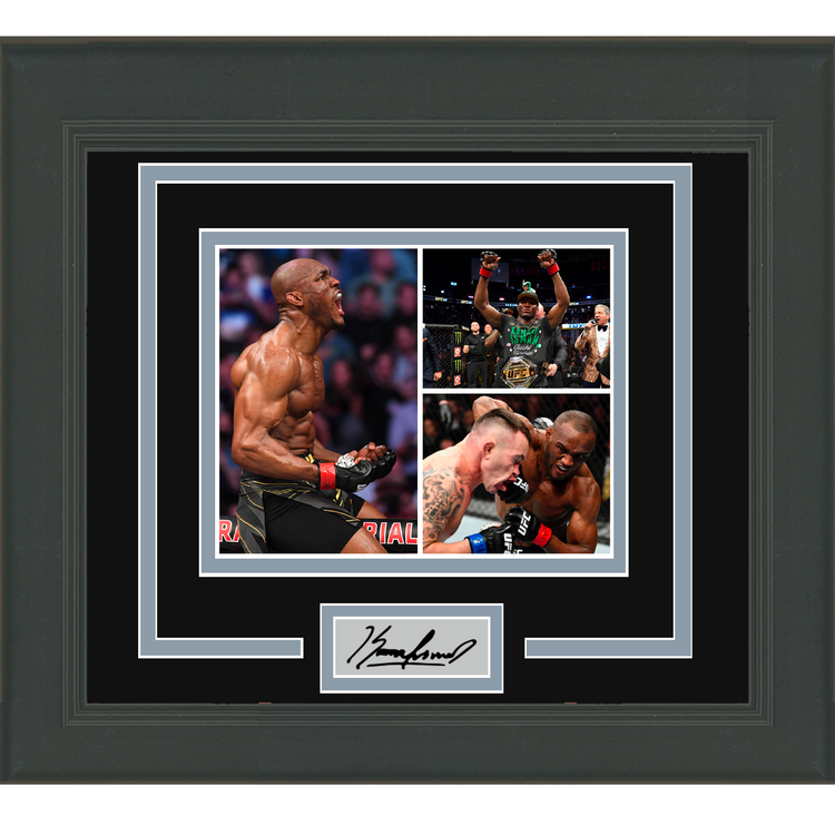Framed Kamaru Usman Facsimile Laser Engraved Signature Auto UFC 11x14 Photo