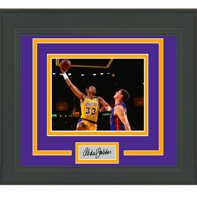 Framed Kareem Abdul-Jabbar Facsimile Laser Engraved Signature Auto Los Angeles Lakers 11x14 Basketball Photo