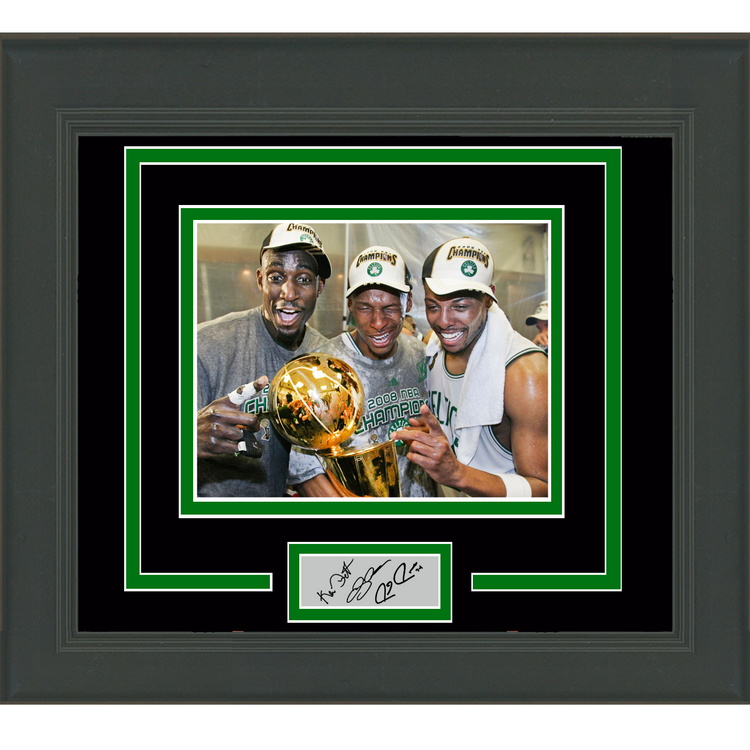 Framed Kevin Garnett Ray Allen Paul Pierce Facsimile Laser Engraved Signature Auto Boston Celtics 11x14 Basketball Photo