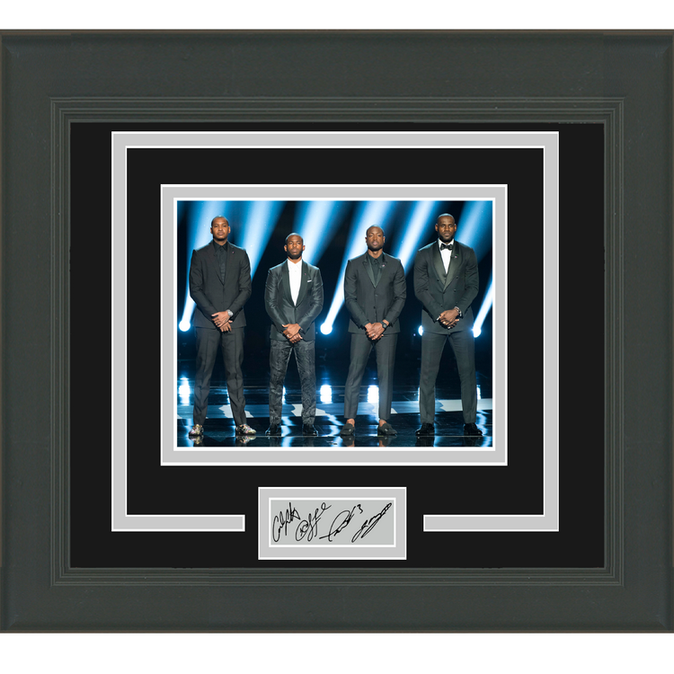Framed LeBron James Chris Paul Dwyane Wade Carmelo Anthony Facsimile Laser Engraved Signature Auto 11x14 ESPYS Basketball Photo