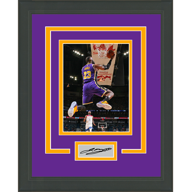 Framed LeBron James Facsimile Laser Engraved Signature Auto Los Angeles Lakers 11x14 Basketball Photo