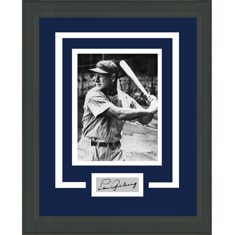 Framed Lou Gehrig Facsimile Laser Engraved Signature Auto New York Yankees 11x14 Baseball Photo