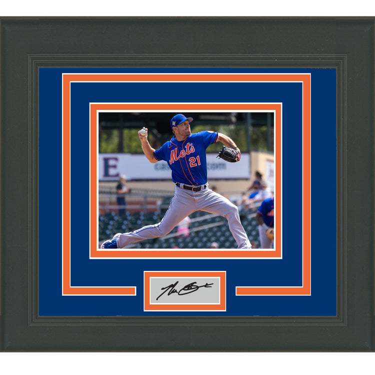 Framed Max Scherzer Facsimile Laser Engraved Signature Auto New York Mets 11x14 Baseball Photo