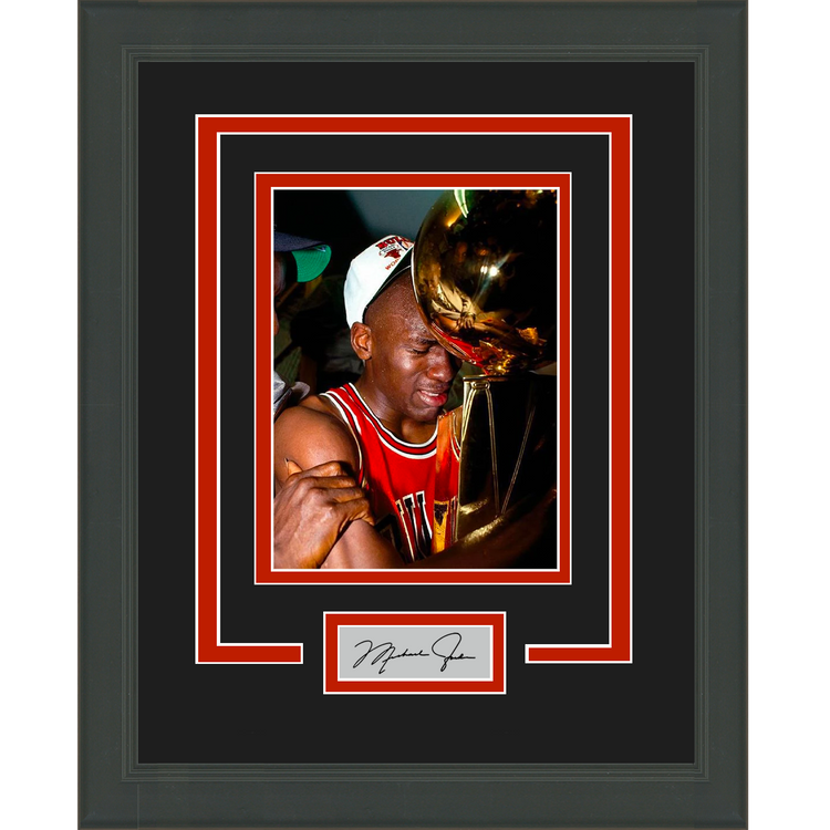 Framed Michael Jordan Facsimile Laser Engraved Signature Auto Chicago Bulls 11x14 Basketball Photo
