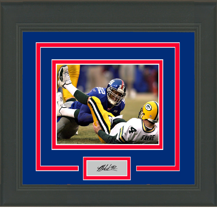 Framed Michael Strahan Facsimile Laser Engraved Signature Auto New York Giants 11x14 Football Photo