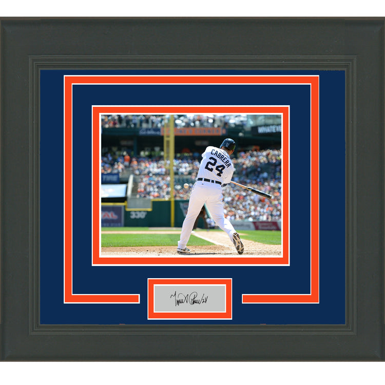 Framed Miguel Cabrera Facsimile Laser Engraved Signature Auto Detroit Tigers 11x14 Baseball Photo