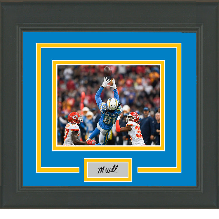 Framed Mike Williams Facsimile Laser Engraved Signature Auto Los Angeles Chargers 11x14 Football Photo