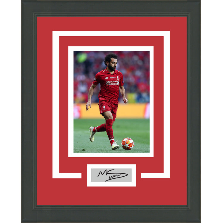 Framed Mohamed Salah Facsimile Laser Engraved Signature Auto Liverpool 11x14 Soccer Futbol Photo
