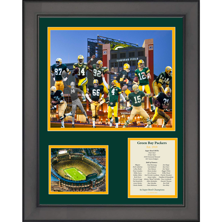 Framed All-Time Greats Legends 11"x14" Football Three Photo Collage