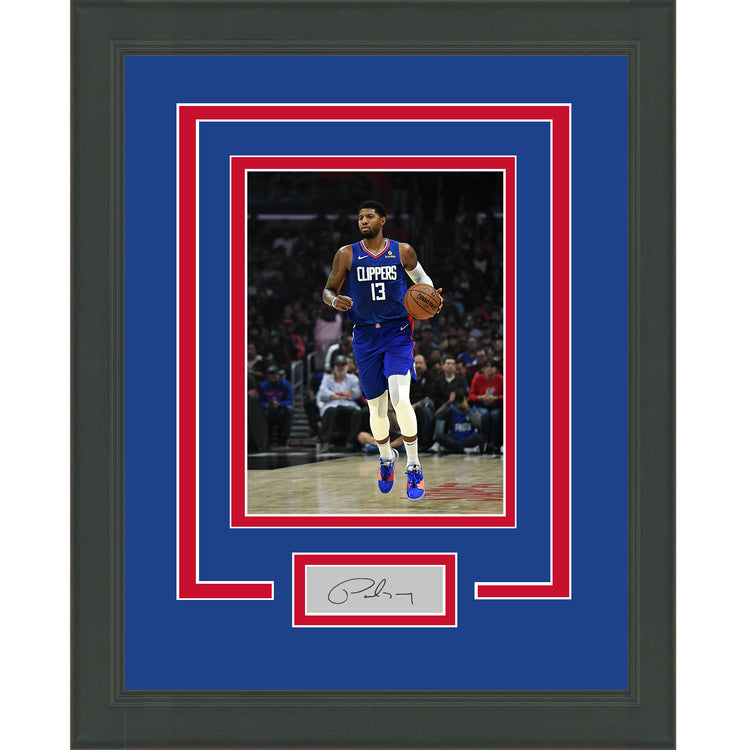 Framed Paul George Facsimile Laser Engraved Signature Auto Los Angeles Clippers 11x14 Basketball Photo