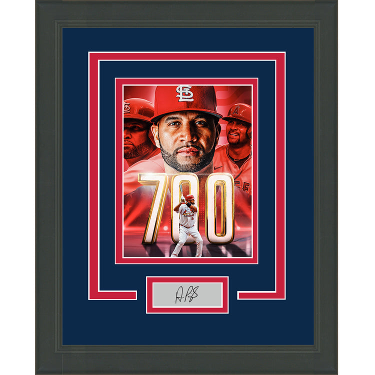 Framed Albert Pujols 700th HR Facsimile Laser Engraved Signature Auto St. Louis Cardinals 11x14 Baseball Photo
