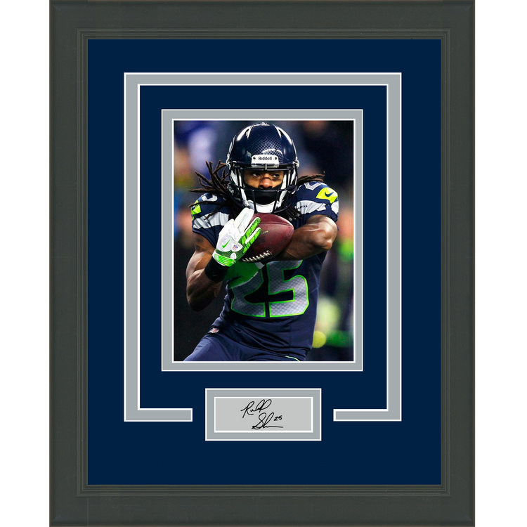 Framed Richard Sherman Facsimile Laser Engraved Signature Auto Seattle Seahawks 11x14 Football Photo