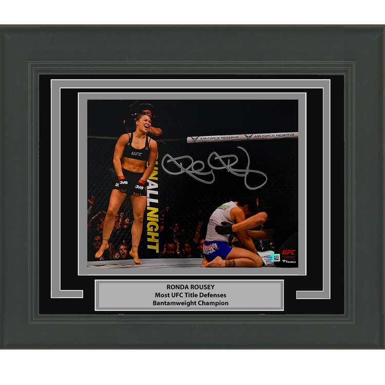 Framed Autographed/Signed Ronda Rousey UFC MMA Fighting 8x10 Photo Fanatics COA