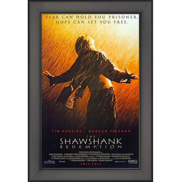 Framed The Shawshank Redemption Official Movie Poster Photo Print Size 11 Inches by 17 Inches Black Frame