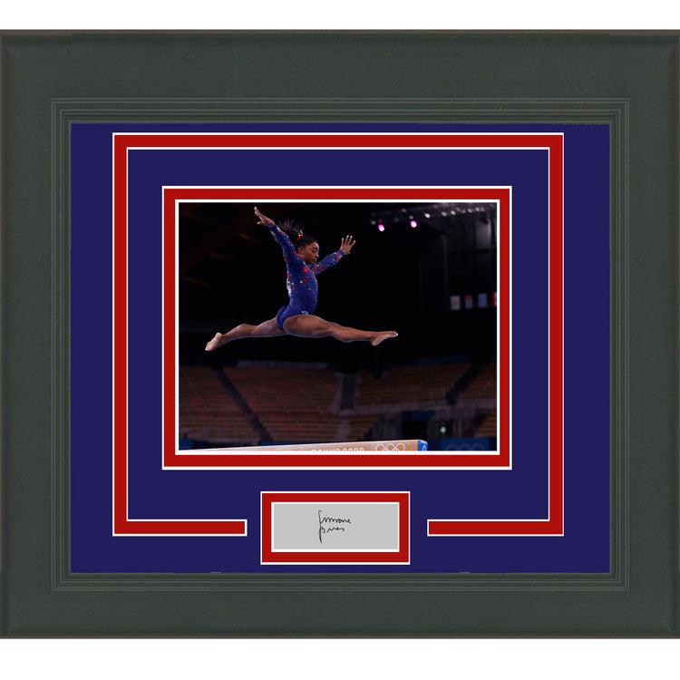 Framed Simone Biles Facsimile Laser Engraved Signature Auto USA Gymnastics 11x14 Photo