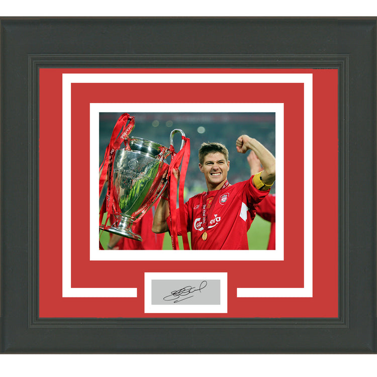 Framed Steven Gerrard Facsimile Laser Engraved Signature Auto Liverpool 11x14 Soccer Futbol Photo