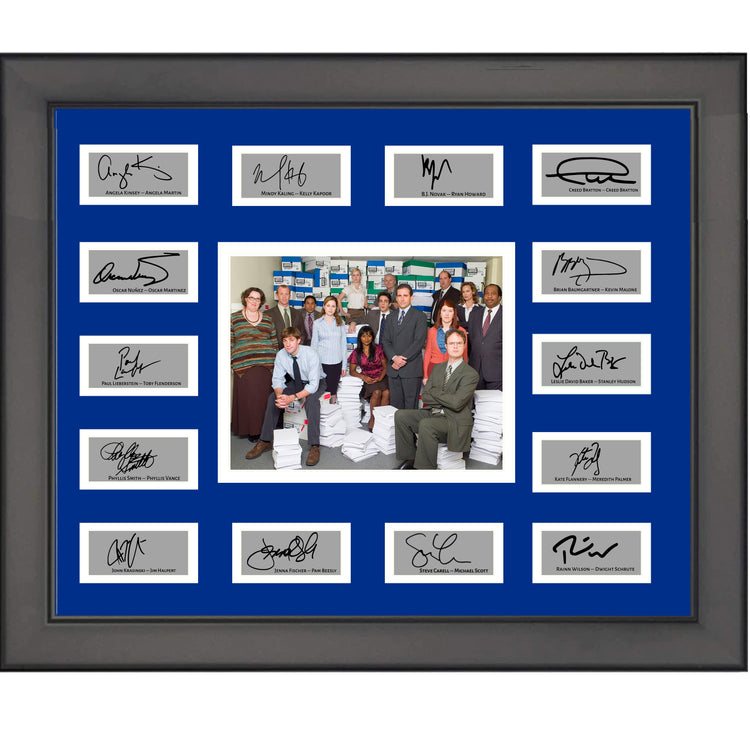Framed The Office 14x Facsimile Cast Signed Laser Engraved Autographs Photo 20x25 Professionally Matted
