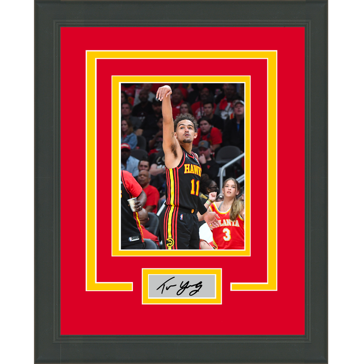 Framed Trae Young Facsimile Laser Engraved Signature Auto Atlanta Hawks 11x14 Basketball Photo