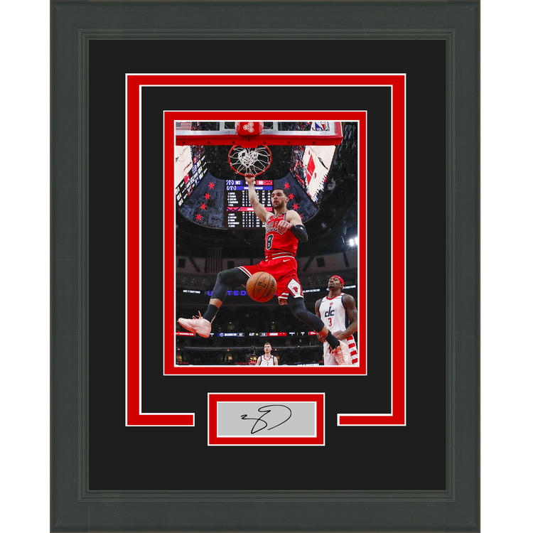 Framed Zach LaVine Facsimile Laser Engraved Signature Auto Chicago Bulls 11x14 Basketball Photo