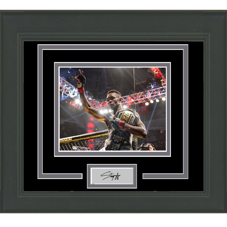 Framed Israel Adesanya Facsimile Laser Engraved Signature Auto UFC 11x14 Photo