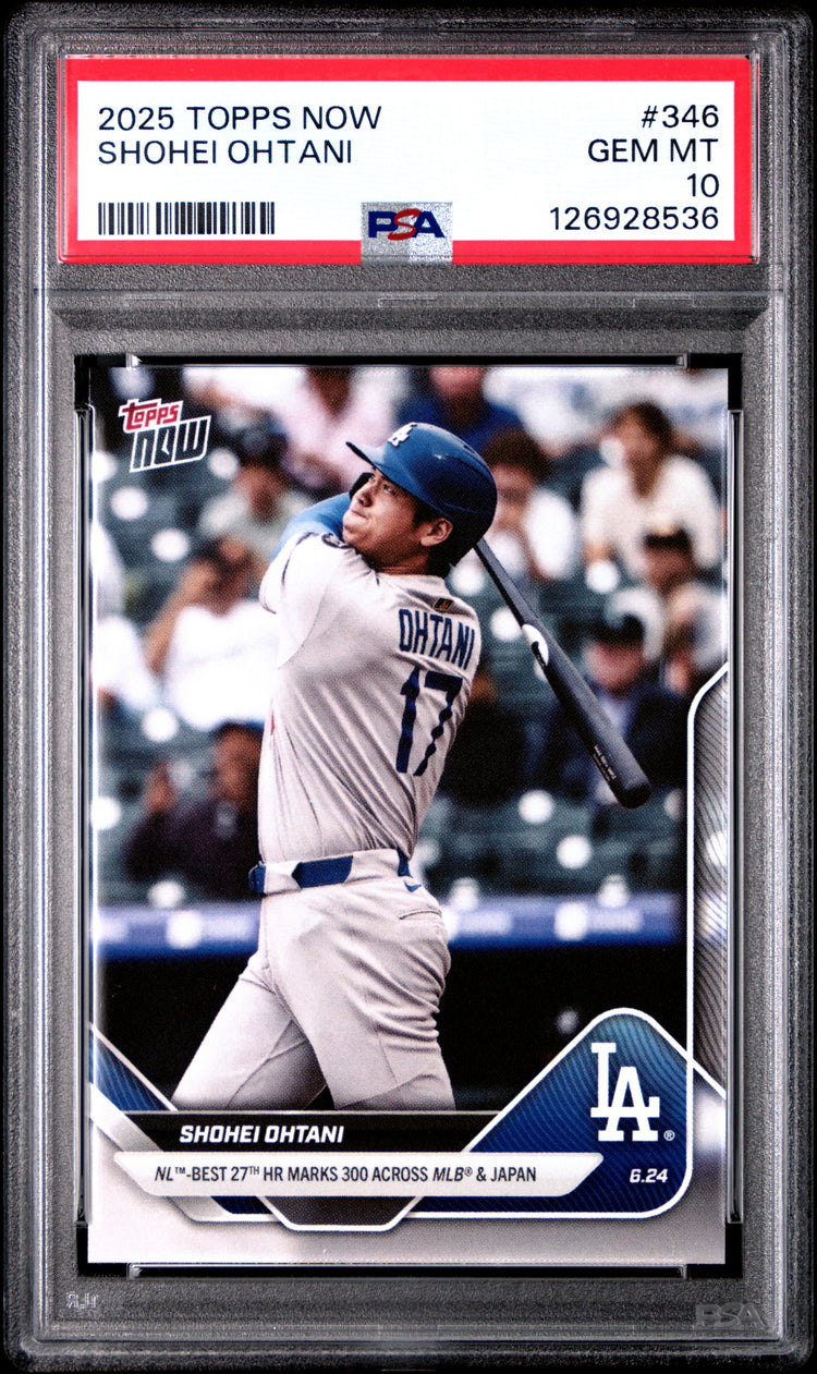Graded 2025 Topps Now Shohei Ohtani #346 Baseball Card PSA 10 Gem Mint