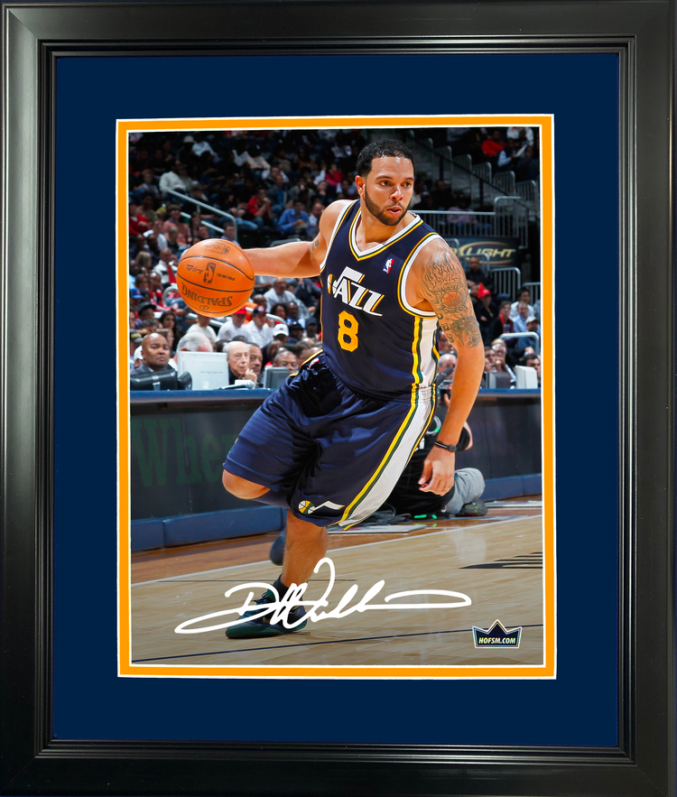 Framed Deron Williams Facsimile Laser Engraved Signature Auto 11"x14" Basketball Photo HOFSM Holo
