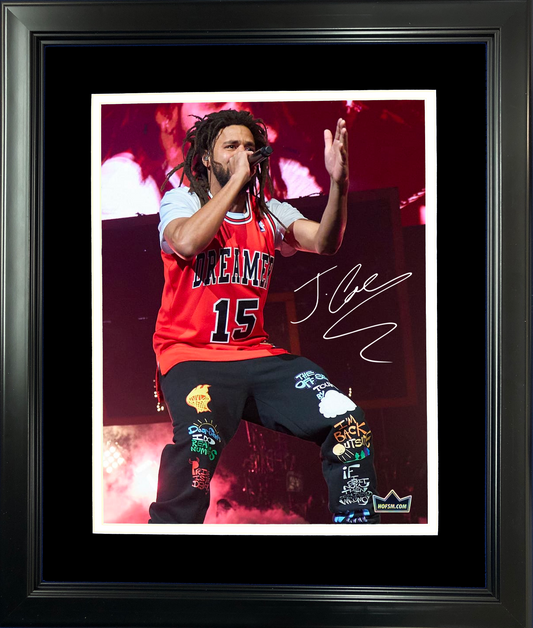 Framed J. Cole Facsimile Laser Engraved Signature Auto 11"x14" Music Photo HOFSM Holo