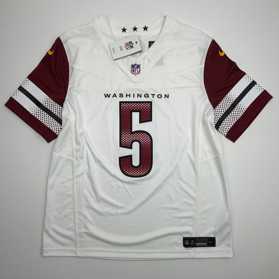 Autographed/Signed Jayden Daniels Washington Commanders White Authentic Football Jersey Fanatics COA