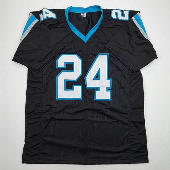 Autographed/Signed Jonathon Brooks Carolina Black Football Jersey JSA COA