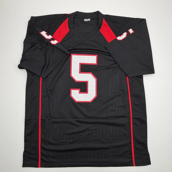 Autographed/Signed Michael Crabtree Texas Tech Black College Football Jersey JSA COA
