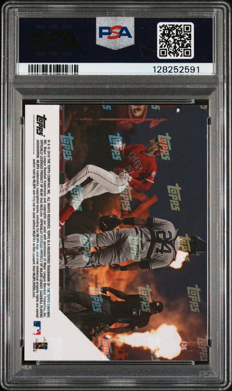 Graded 20218 Topps Now Shohei Ohtani #136 4+ HRs & 25+ Ks In The Same Month Rookie RC Baseball Card PSA 10 Gem Mint