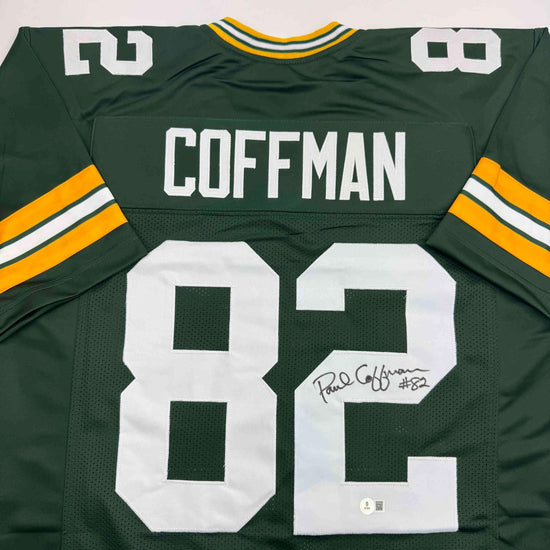 Autographed/Signed Paul Coffman Green Bay Green Football Jersey Beckett BAS COA