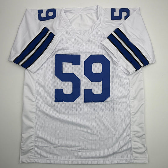 Autographed/Signed Kenneth Murray Jr. Dallas White Football Jersey JSA COA