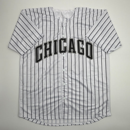 Autographed/Signed Colson Montgomery Chicago Pinstripe Baseball Jersey Beckett BAS COA