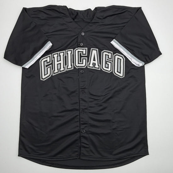 Autographed/Signed Colson Montgomery Chicago Black Baseball Jersey Beckett BAS COA