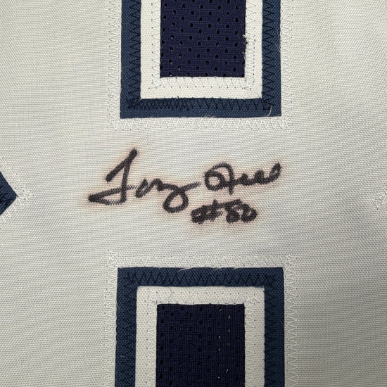 Autographed/Signed Tony Hill Dallas Blue Football Jersey JSA COA