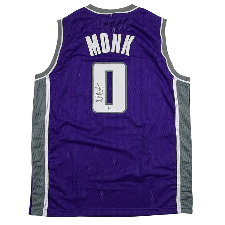 Autographed/Signed Malik Monk Sacramento Purple Basketball Jersey Beckett BAS COA