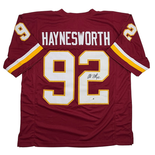Autographed/Signed Albert Haynesworth Washington Maroon Football Jersey JSA COA