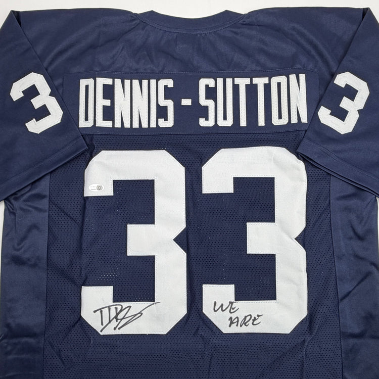 Autographed/Signed Dani Dennis-Sutton Penn State Blue College Football Jersey JSA COA
