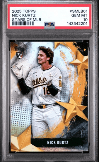 Graded 2025 Topps Nick Kurtz #SMLB61 Stars of MLB Rookie RC Baseball Card PSA 10 Gem Mint