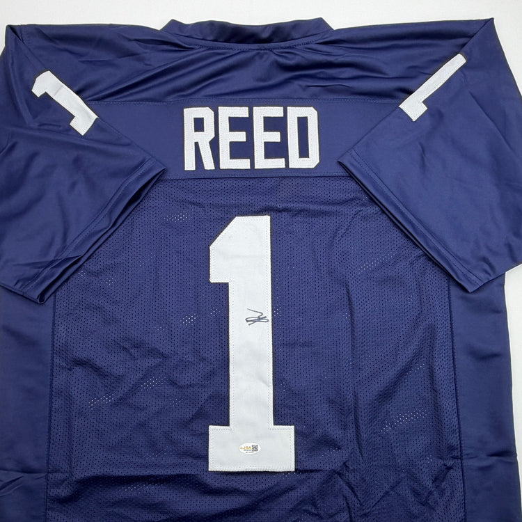 Autographed/Signed Jaylen Reed Penn State Blue College Football Jersey JSA COA